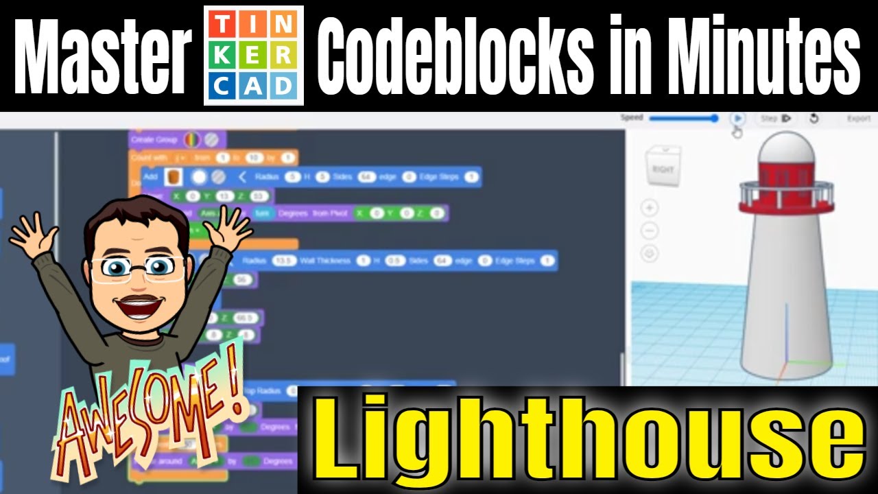 Создайте маяк в Tinkercad Codeblocks шаг за шагом #дизайн #STEM