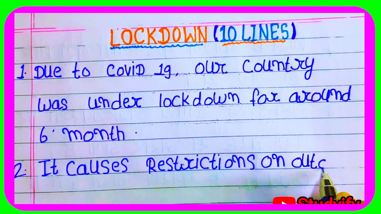 Essay on Lockdown in English || Essay writing on lockdown || Write paragraph on lockdown in English