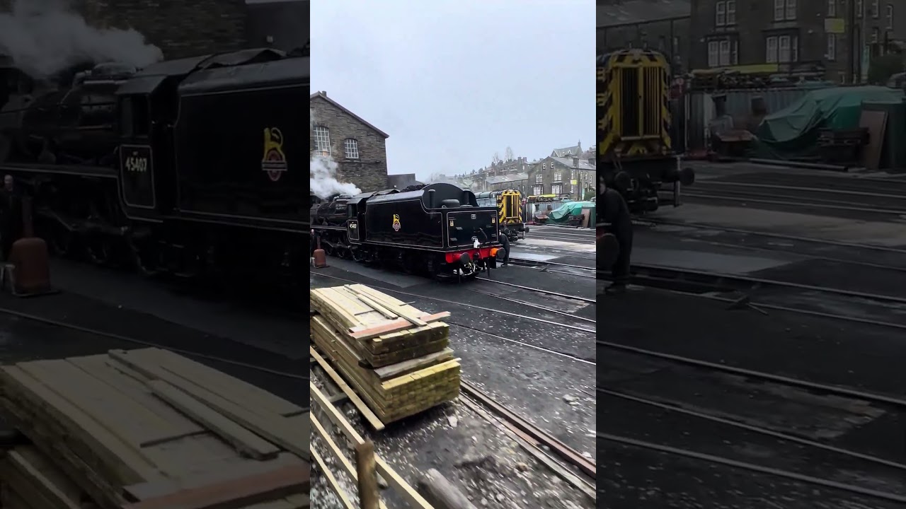 Arriving at Haworth station. #trains #steamlocomotive #heritagerailway  #railway #railwayhistory