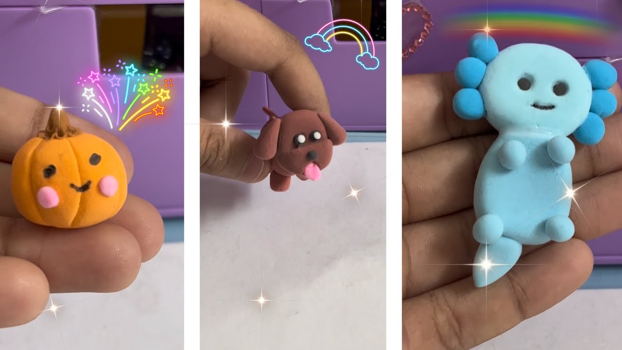 Making cute Items for Decor from Super Clay!!✨🌷