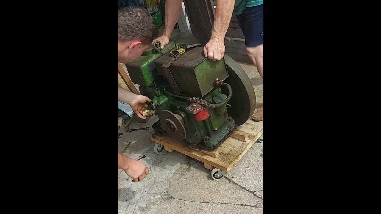 H 65 Motor Start mit Kurbel  und Lunte