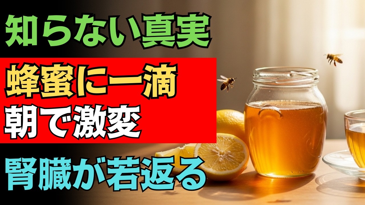 医師が驚愕！腎臓が十年若返る黄金の蜂蜜習慣