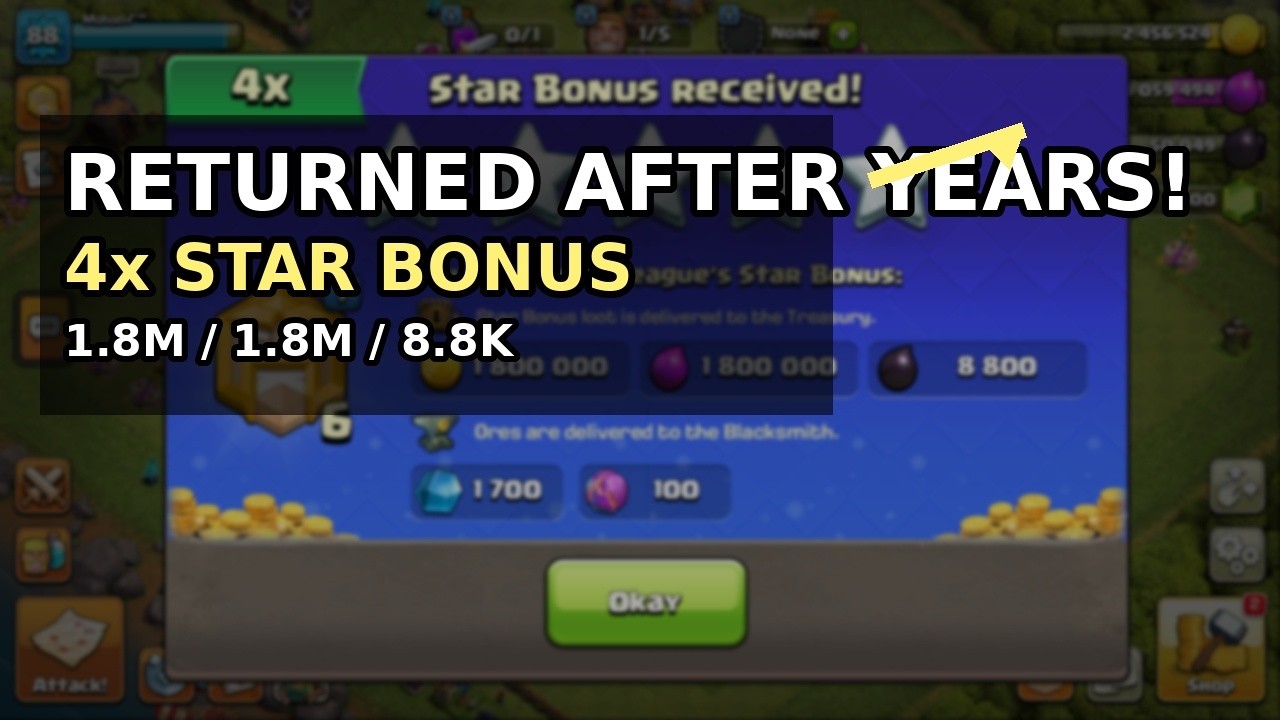 Clash of Clans Returning After 5 Years! 😱 4x Star Bonus + New Upgrades Explained