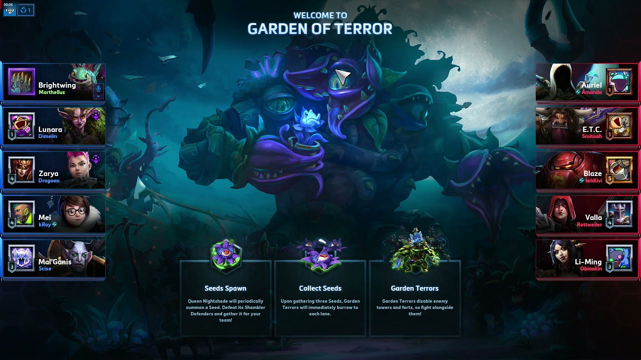 Heroes of the Storm Garden of Terror BrightWing Placement