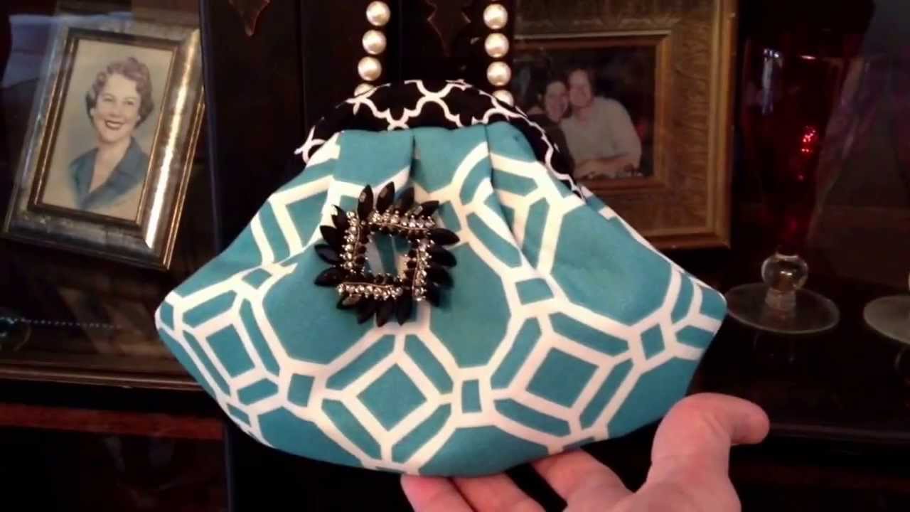 Teramasu turquoise geometric clutch purse