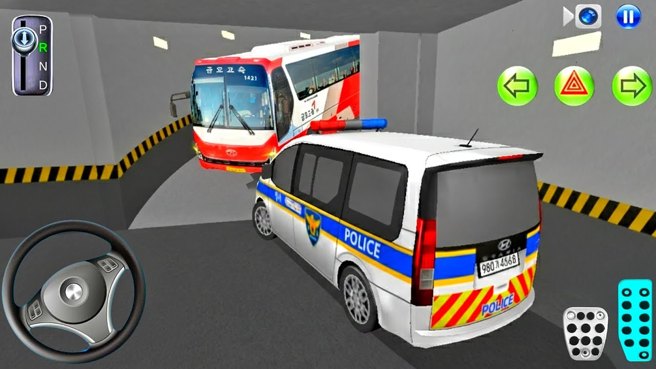 New Police Van & Bus Stuck in Parking Garage - 3D Driving Class - Car Game - 2026 Android Gameplay