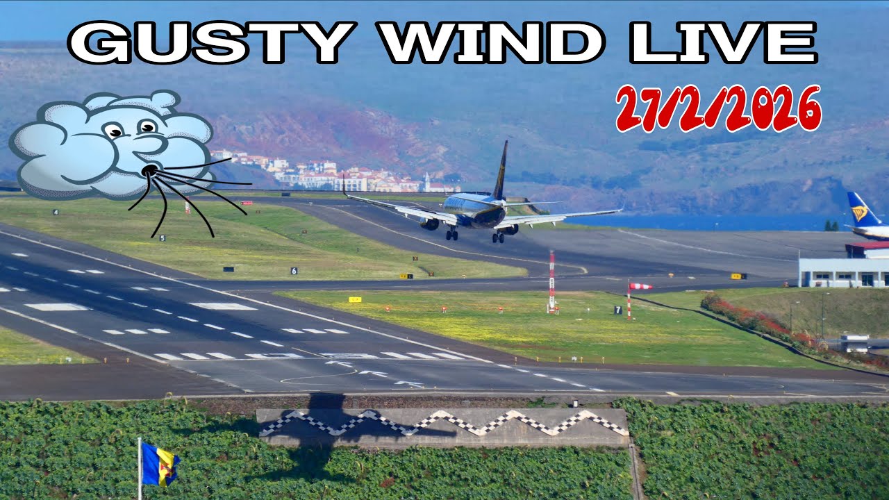 Will They Land? Extreme Morning Crosswinds at Madeira Airport LIVE