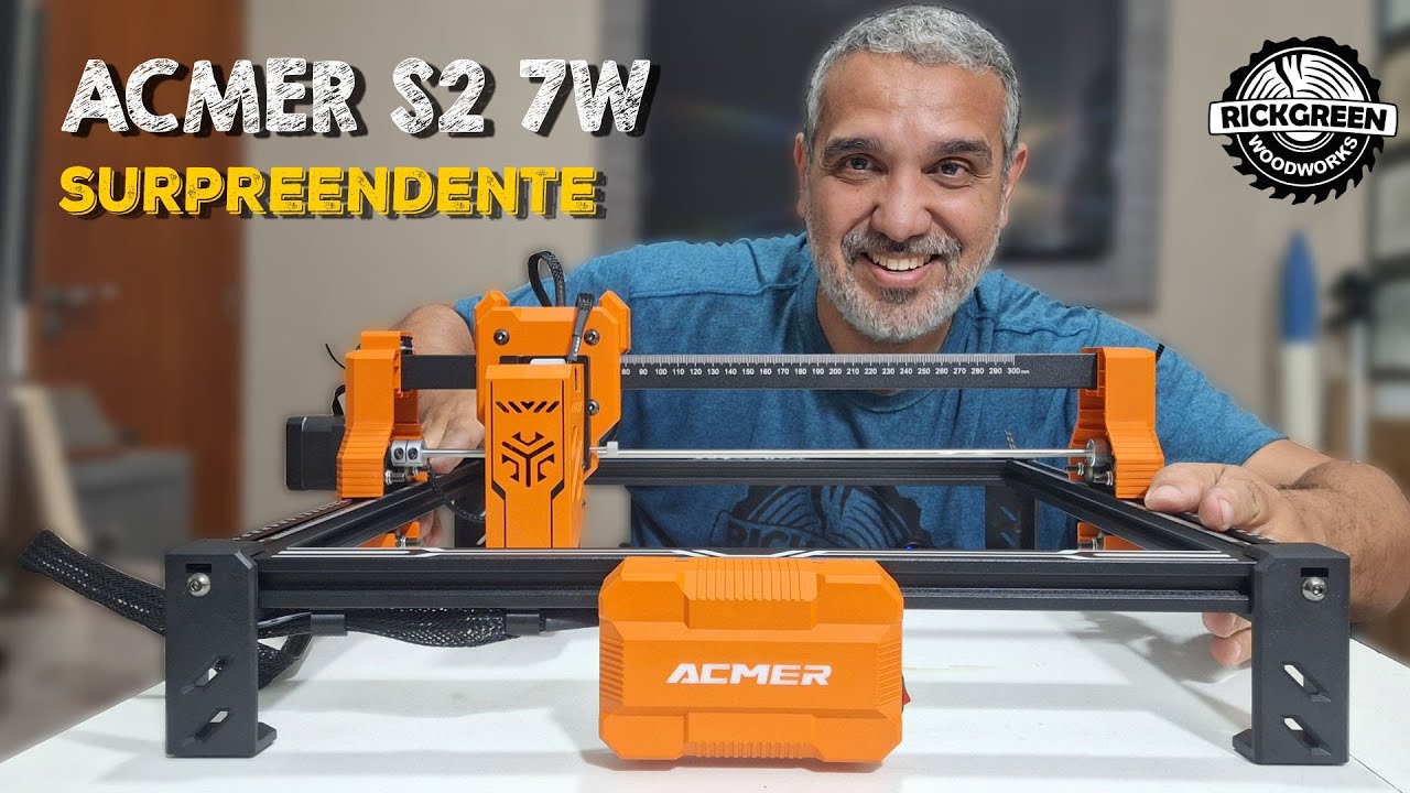 Gravadora Laser Acmer S2 7W - Gravadora disponível no Brasil que surpreende.