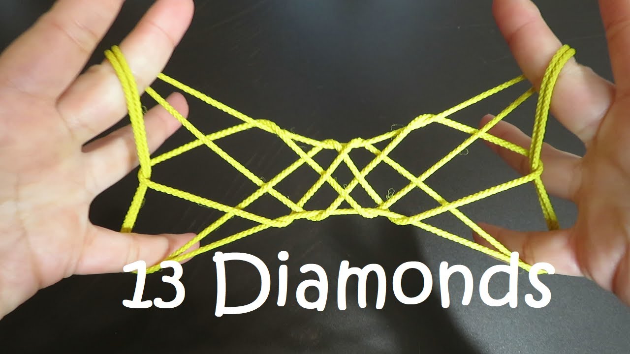 ((Medium)) 13 DiamondsTutorial  *Cat's Cradle/Ayatori*