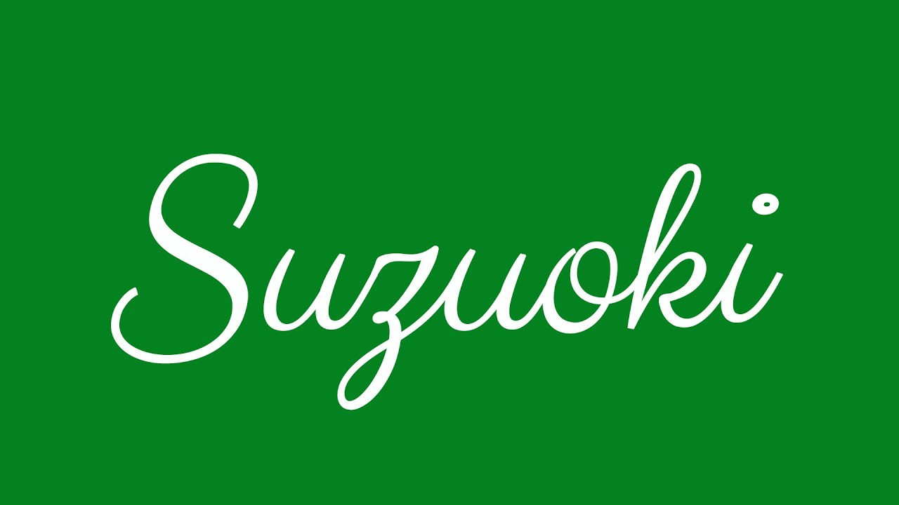 Learn how to Sign the Name Suzuoki Stylishly in Cursive Writing