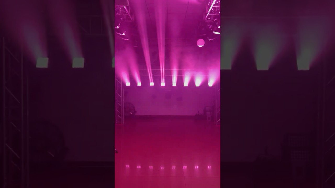Stage Lighting 4x60W Dual Sided Beam Wash Strobe LED Moving Head in Action