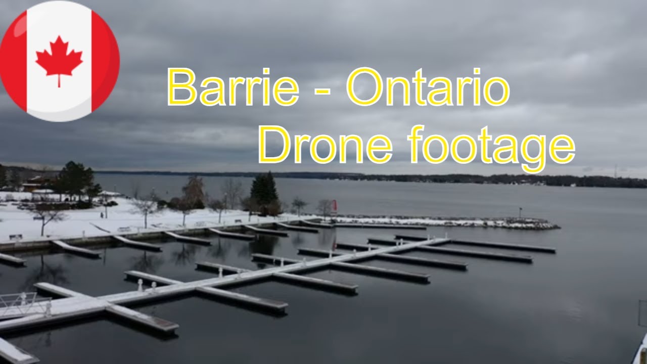 Barrie Ontario Downtown Canada [Drone footage]- Walking graound : The best city of ontario canada
