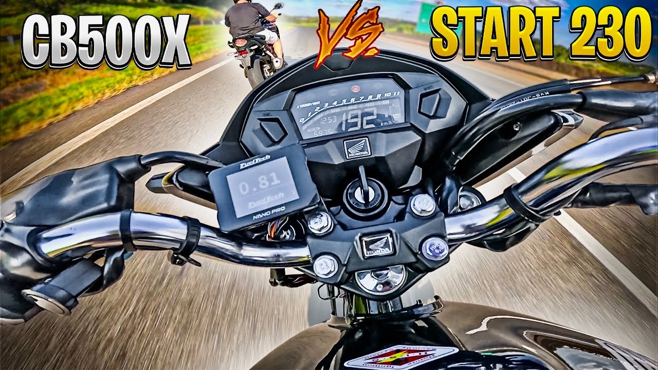 CB 500X vs START 230 - QUASE 200km/h NA BR