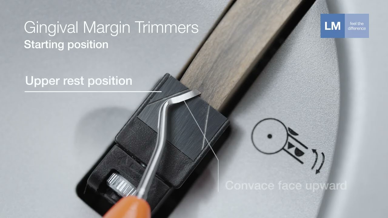 Sharpening gingival margin trimmers with LM-RondoPlus&trade; sharpening machine