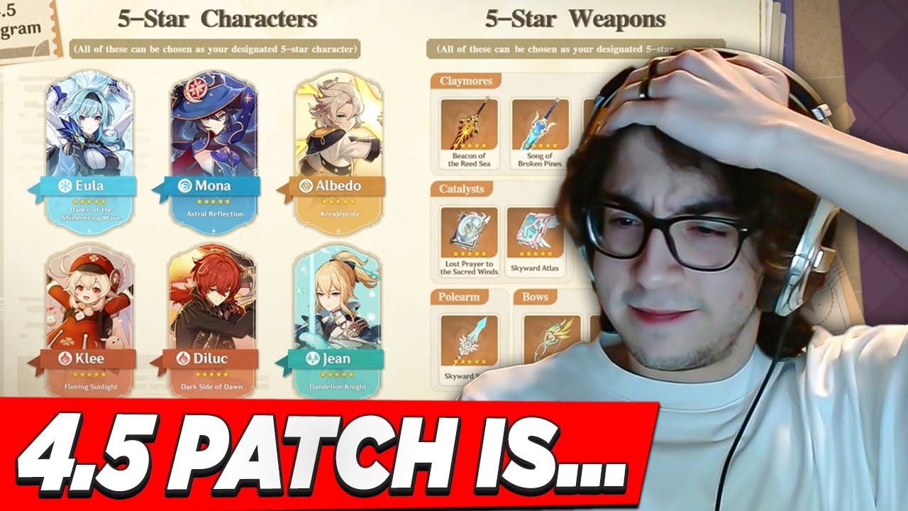 4.5 GENSHIN UPDATE! NEW BANNER SYSTEM & CHIORI - LIVESTREAM REACTION | Genshin Impact