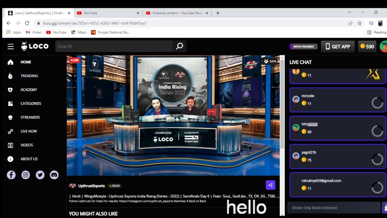 Wingslifestyle - Upthrust Esports India Rising (Series - 2022) | Semifinals Day 6 | LOCO LIVE