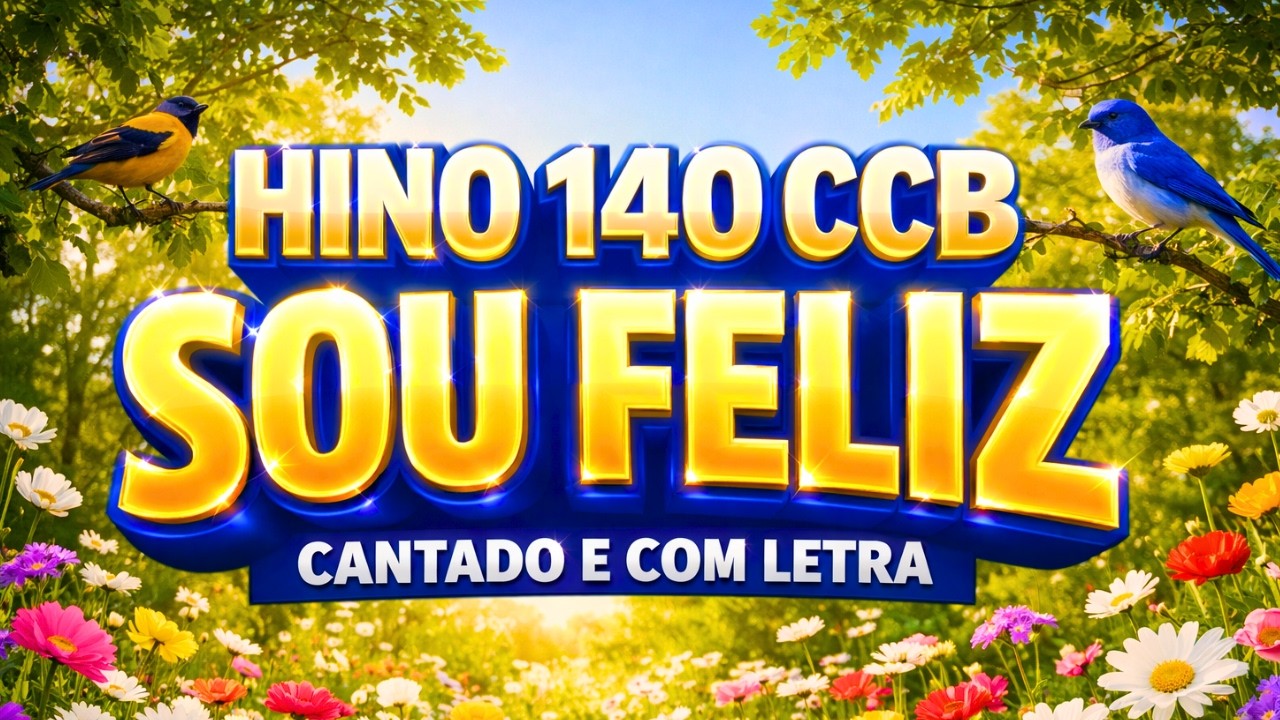 HINO 140 CCB - Sou feliz - HINÁRIO 5 - Hino Cantado COM LETRA