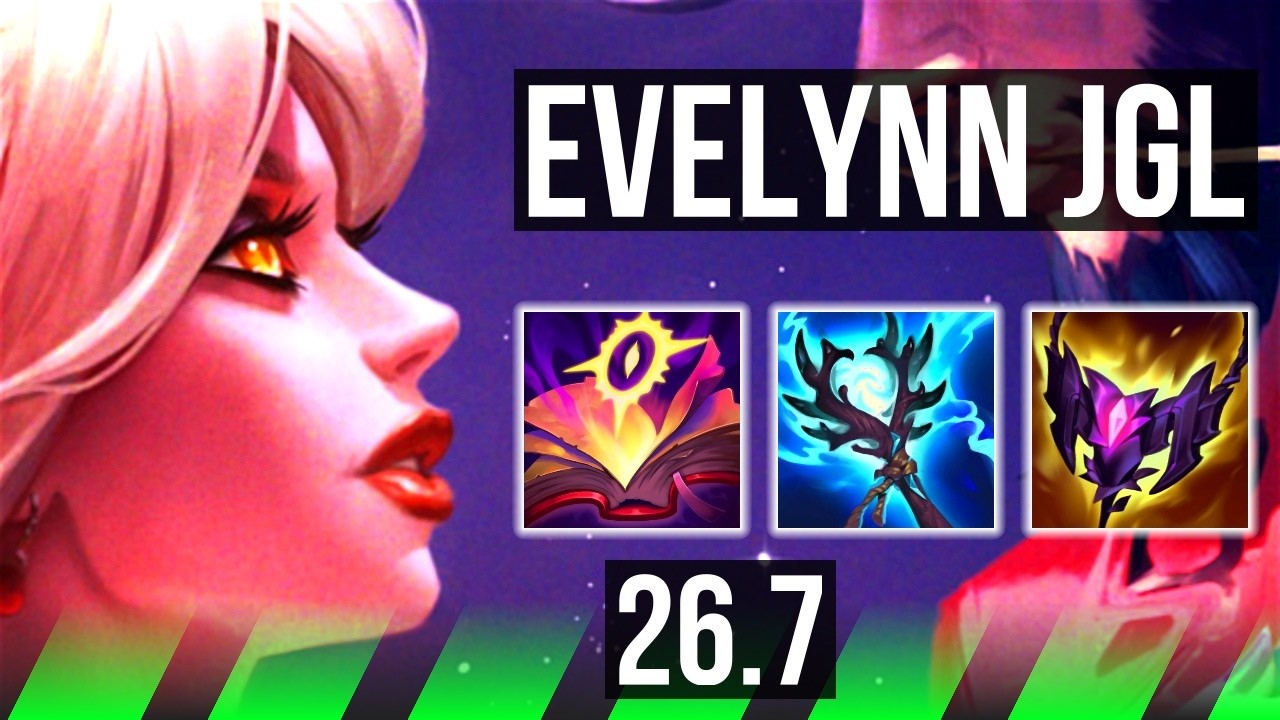 EVELYNN vs QIYANA (JGL) | Good KDA: 19/1/4 | EUW Master | 26.7