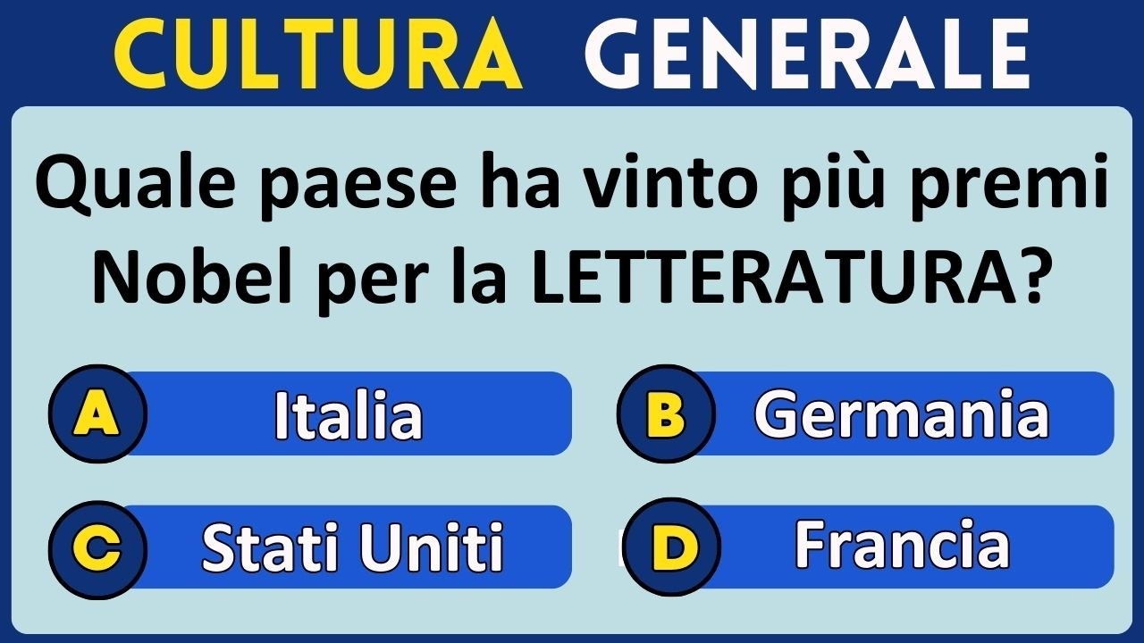 Quanto sei bravo in cultura generale? Scoprilo adesso!