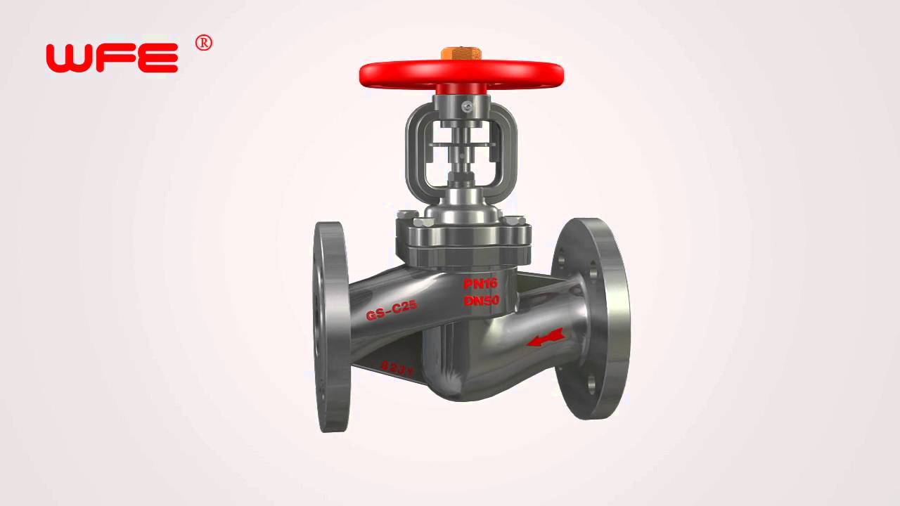 WFE Bellows Seal Globe Valves 3D Demonstration