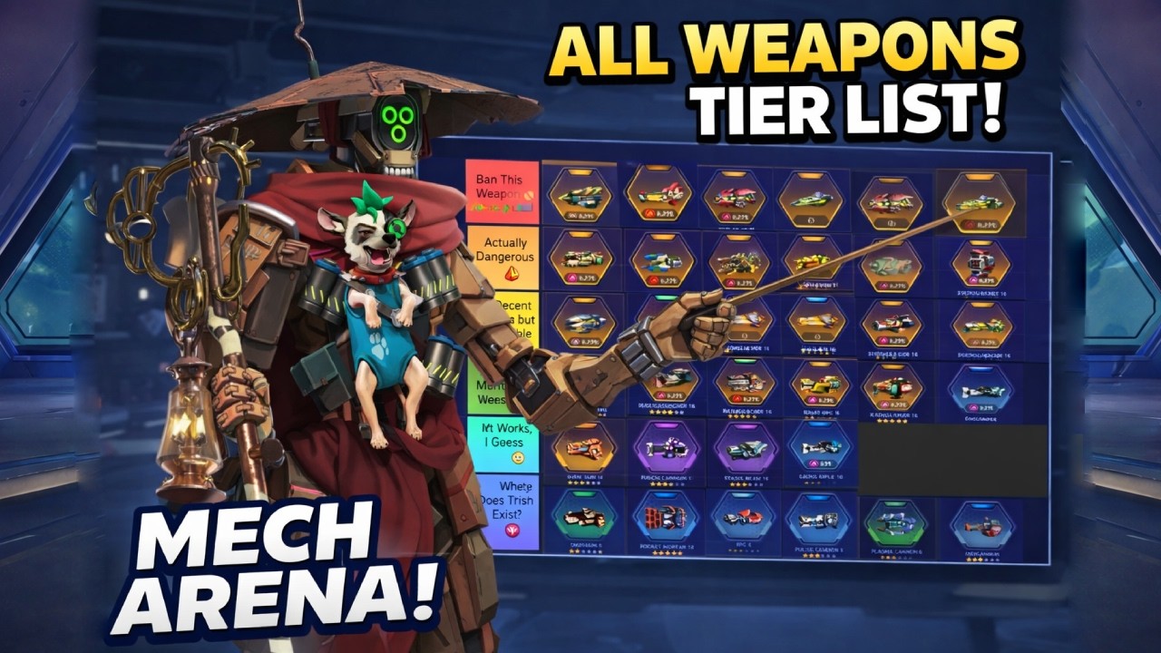 BEST WEAPONS TIER LIST 😱🔥 ALL WEAPONS RANKED FROM WORST TO BEST | MECH ARENA