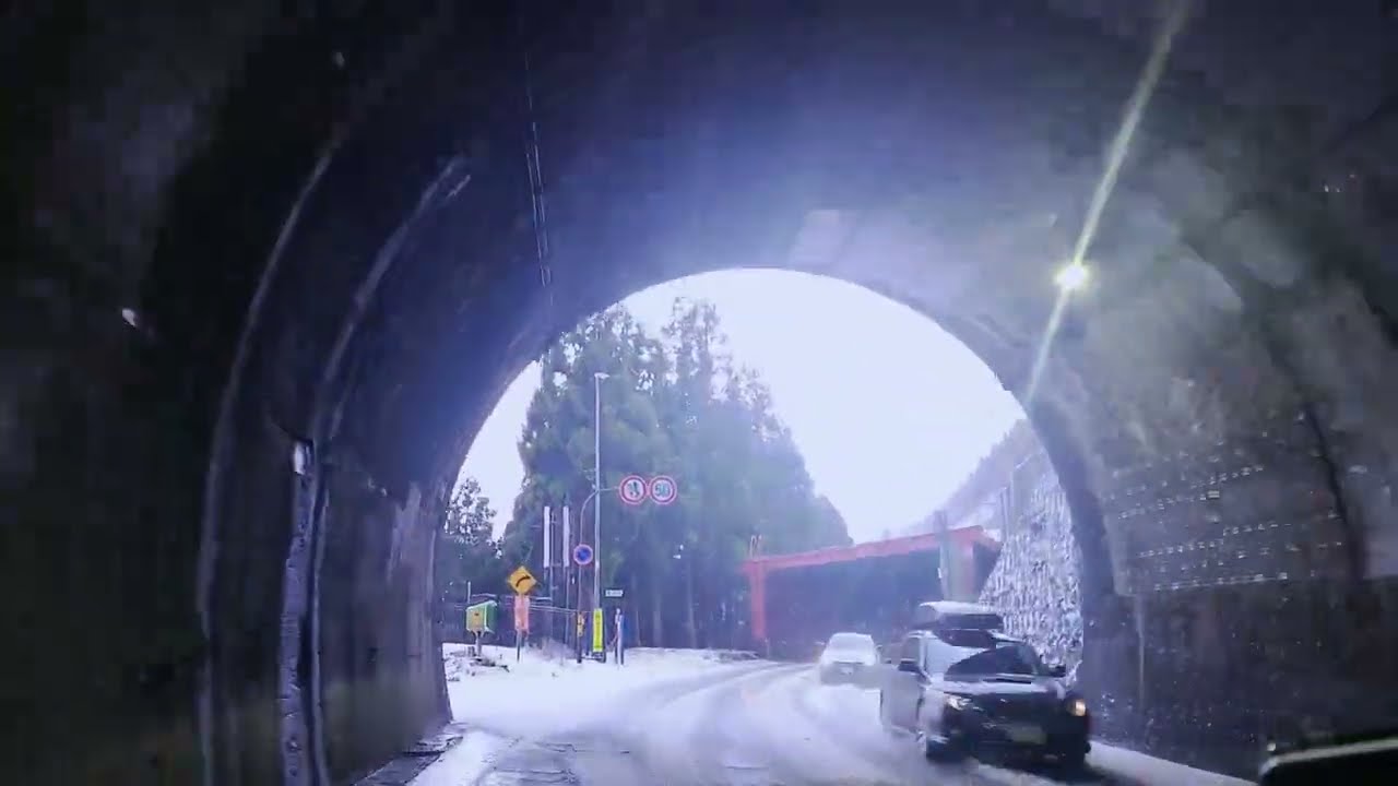 [#ｻﾝKAN]大谷第5第4第3第2ﾄﾝﾈﾙ♪第1はどこ？雪の国道８号線、南越前町