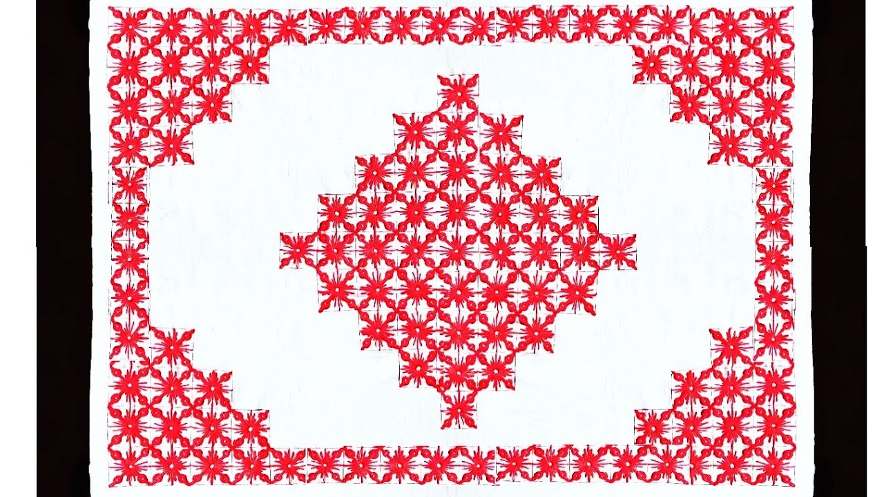 Hand embroidery table cloth design / embroidery tablecloth design / Table cloth designing embroidery