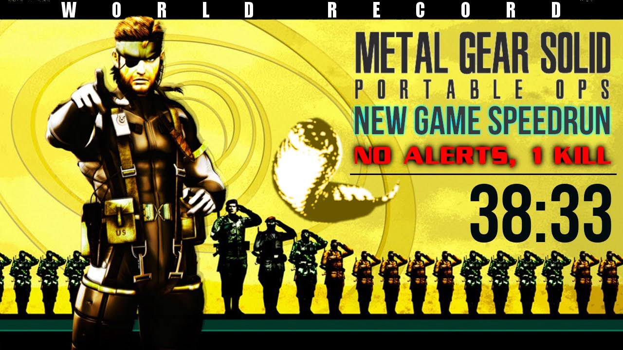 [WR] MGS: Portable Ops Speedrun: New Game Tsuchinoko in 38:33 IGT / 50:07 RTA [Normal]
