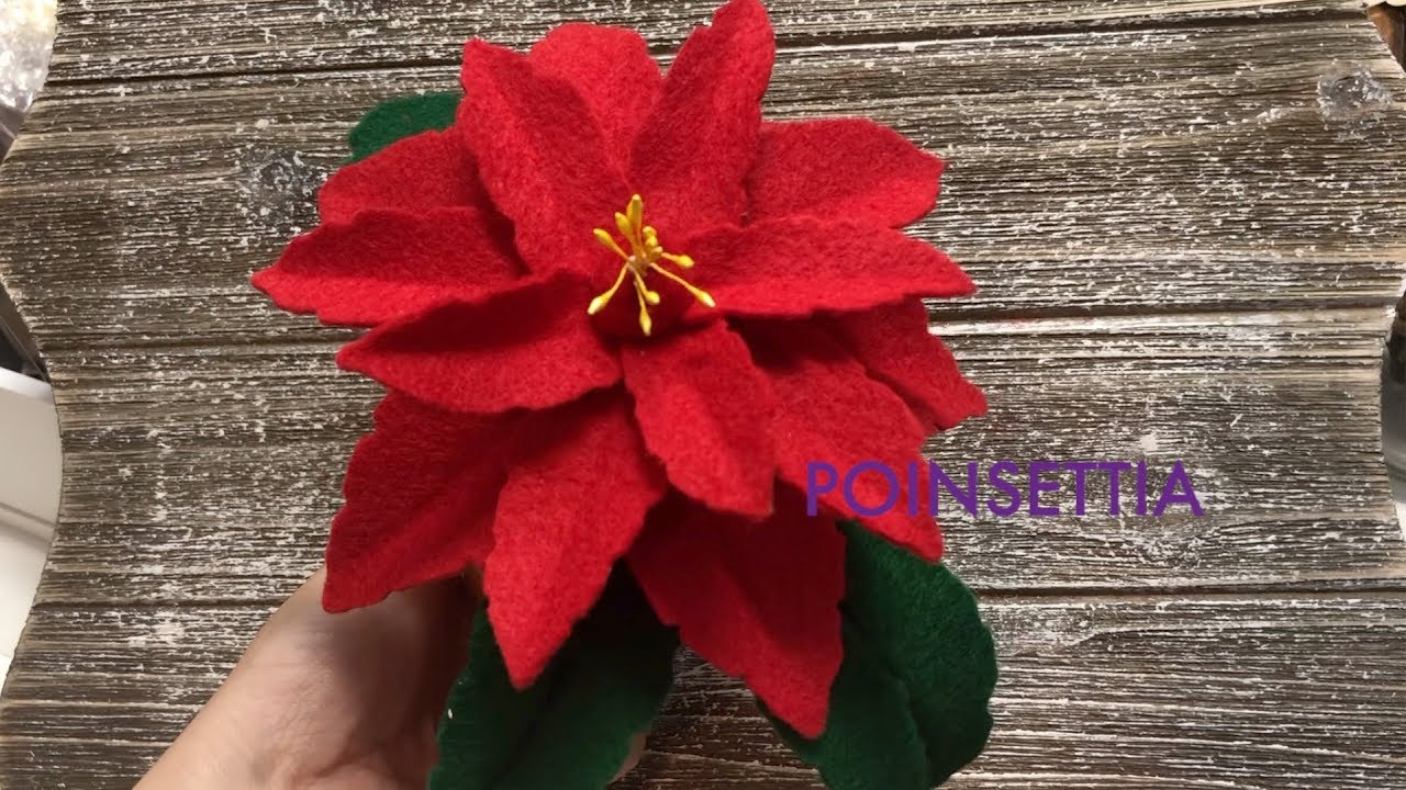DIY Felt Flower Poinsettia