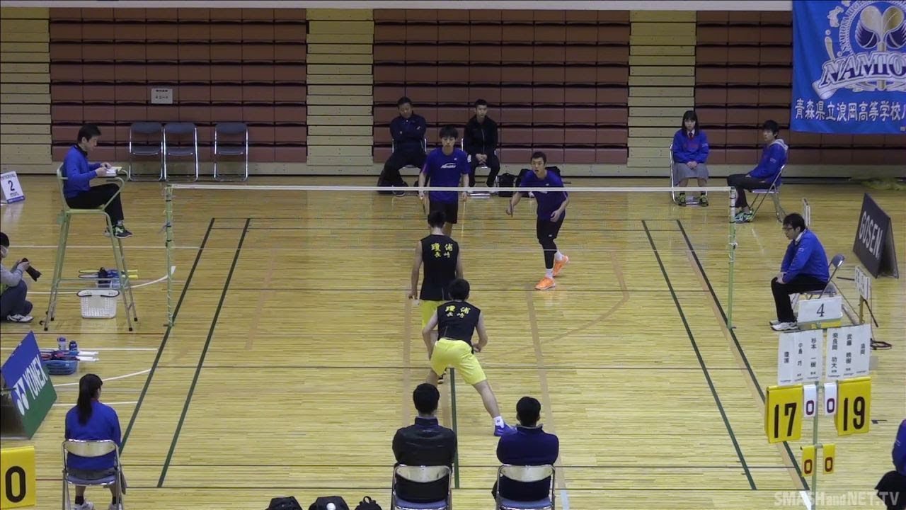 奈良岡 功大／武藤 映樹（浪岡・青森）vs 中島 巧／杉本 一樹（瓊浦・長崎）【高校選抜バド2019】BD準決勝