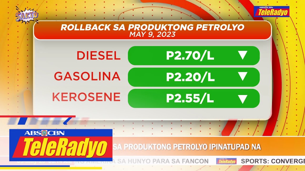 Bigtime rollback sa produktong petrolyo ipinatupad na | SAKTO (9 May 2023)