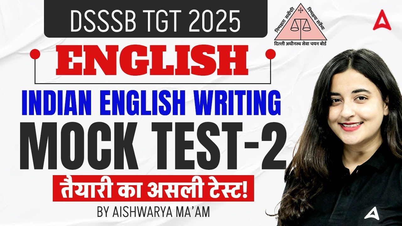 DSSSB TGT 2025 English Mock Test-2| Final Preparation Test by Aishwarya Ma’am