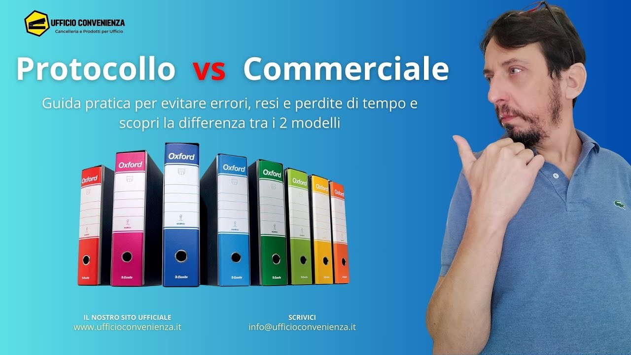 RACCOGLITORI AD ANELLI - DIFFERENZA TRA IL FORMATO PROTOCOLLO E E IL FORMATO COMMERCIALE