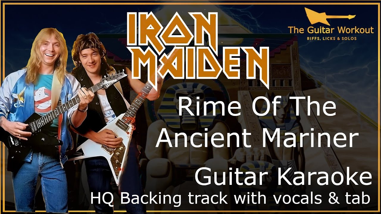 Iron Maiden - Rime Of The Ancient Mariner (HQ Backing Track with vocals & tab | Guitar Karaoke)