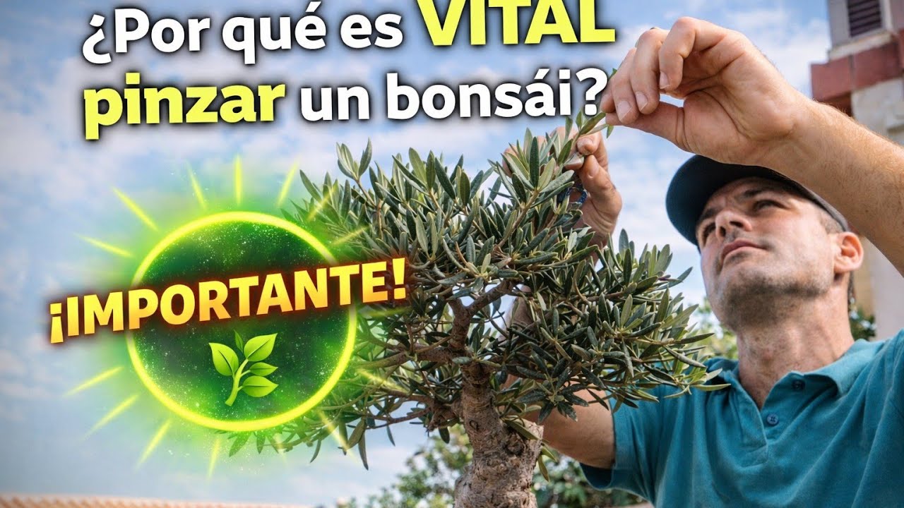 👉 “Por qué es vital pinzar un bonsái 🌿 | Trabajo en un olivo grande paso a paso”
