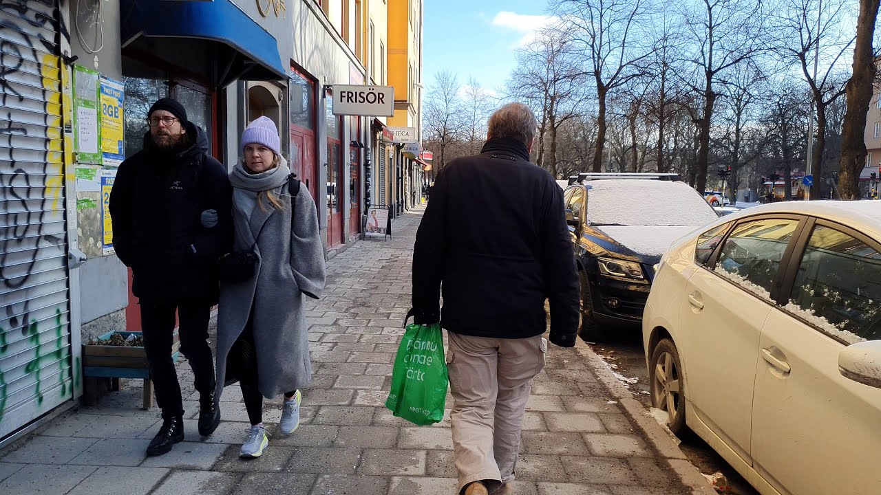 Stockholm walking tour  - Hammarby Football & playground 4K #20