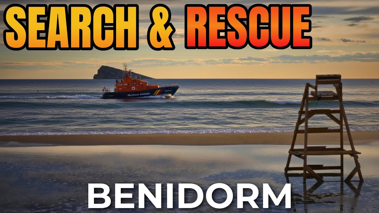 Search & Rescue at Benidorm's Levante Beach + Street Walk Calle Londres