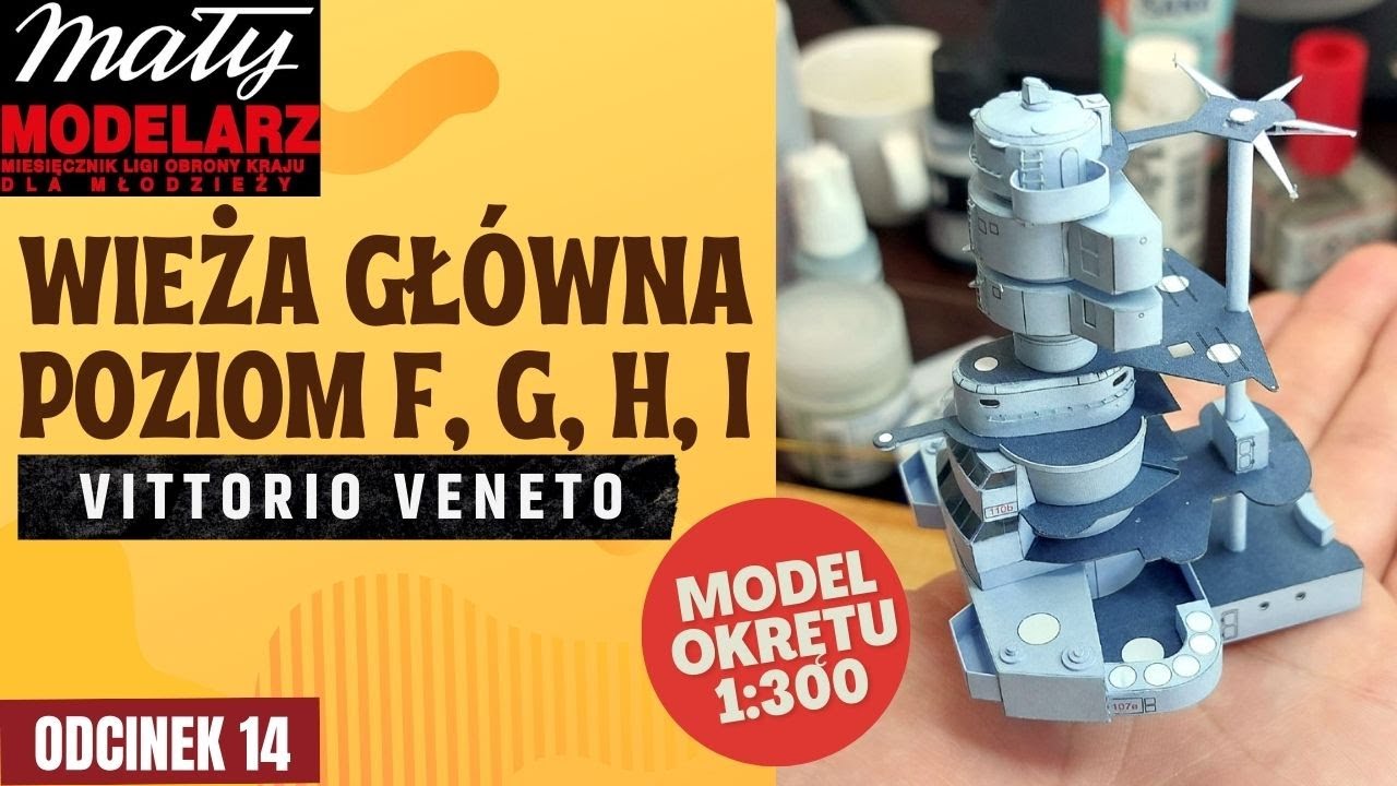Modelarstwo kartonowe - TOP 3 seriale na modelarską jesień? Wieża gł&oacute;wna - maszt i poziom F,G,H,I
