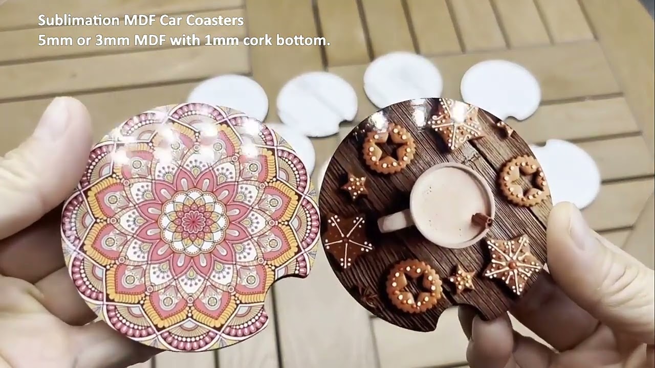 Sublimation MDF Car Coasters Cup Mats