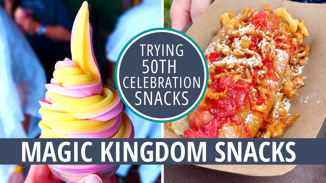 TRYING 50TH CELEBRATION SNACKS IN MAGIC KINGDOM | WALT DISNEY WORLD FLORIDA VLOGS