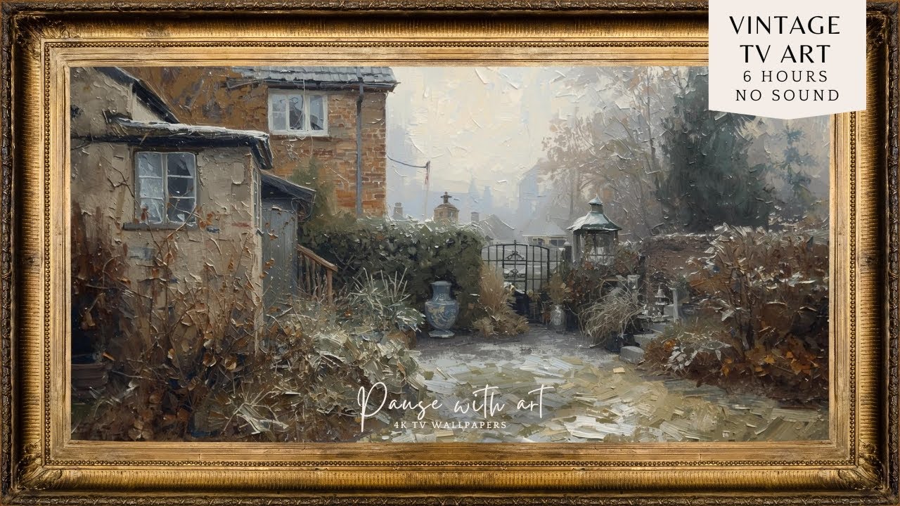 Victorian Countryside Life Style Frame TV Art| Classic Winter Screensaver Background