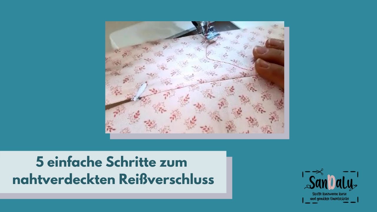 In 5 einfachen Schritten einen nahtverdeckten Reißverschluss einnähen