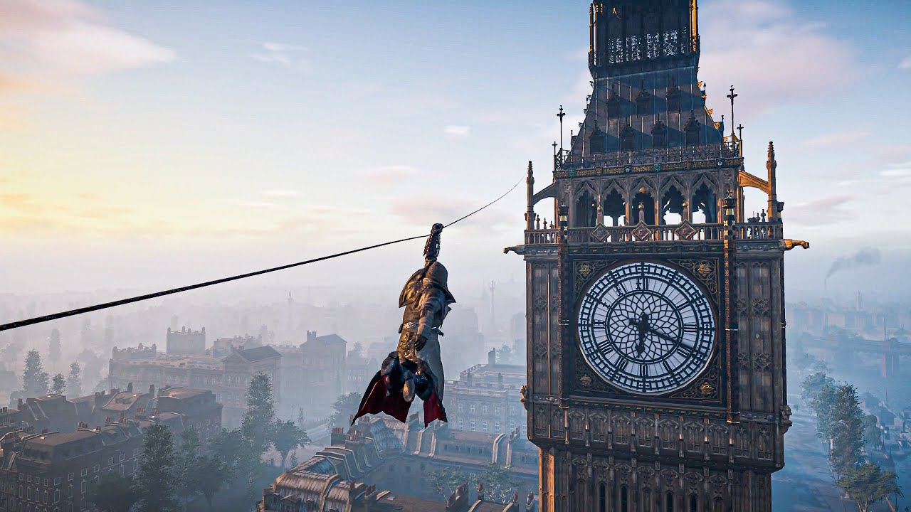 CLIMBING BIG BEN AT SUNSET - PARKOUR GAMEPLAY | ASSASSINS CREED SYNDICATE