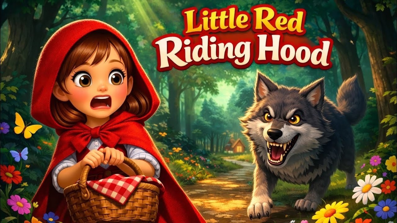 Little Riding Hood 👧🔴 sharp wolf's plan 🐺 #foryou #madeforkids #viral #animation 