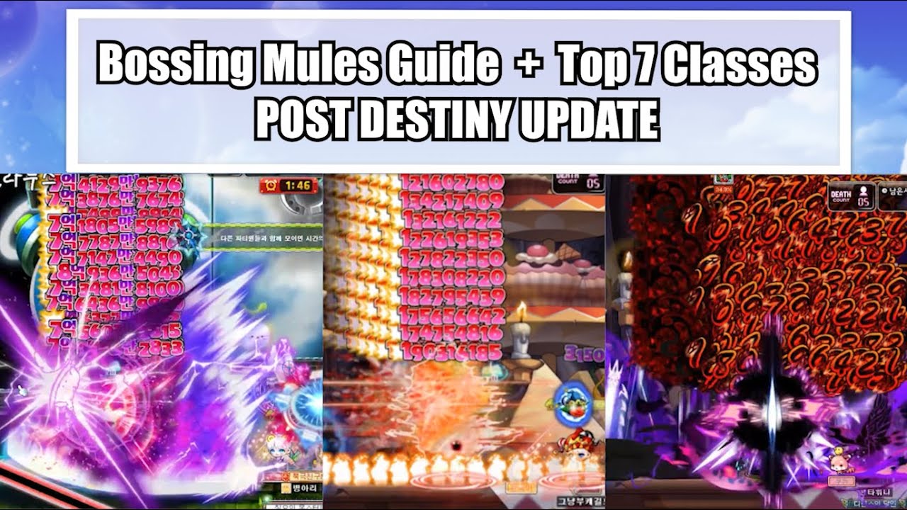 Maplestory - Top 7 Bossing Mule Classes 2022