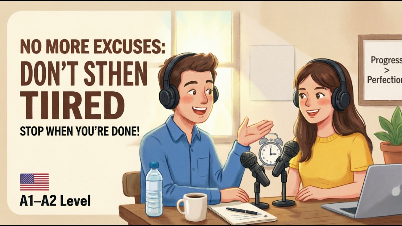 Don’t Stop When You’re Tired | English Speaking Practice (A1-A2 Level)