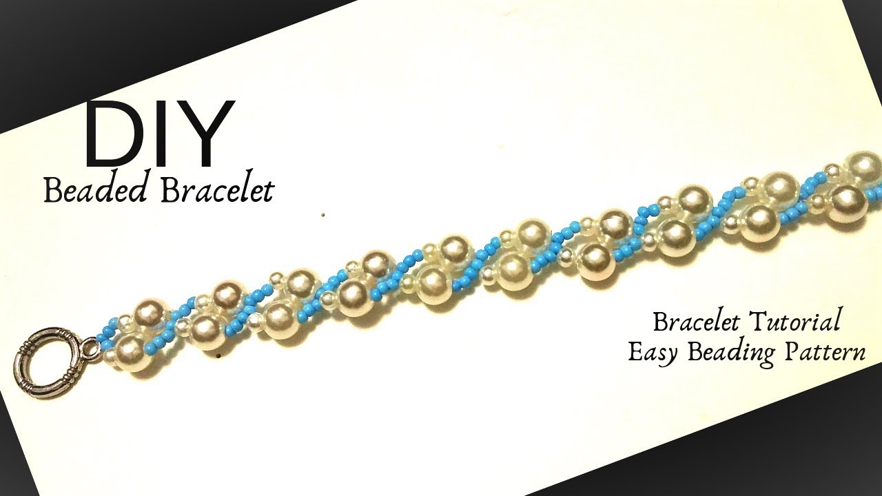 DIY Beaded Bracelet. Beading pattern for DIY Jewelry-Beginner beading tutorial