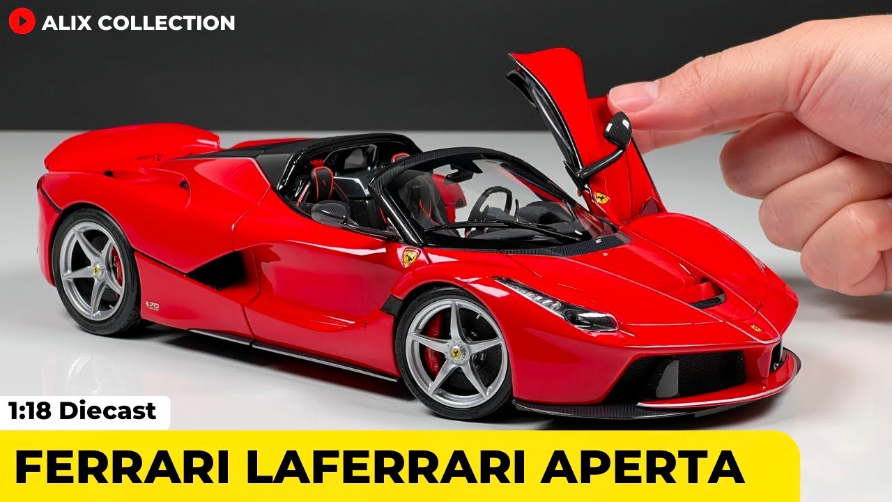 Unboxing of Ferrari LaFerrari Aperta 1:18 Diecast Model Car by BBR Models (4K)