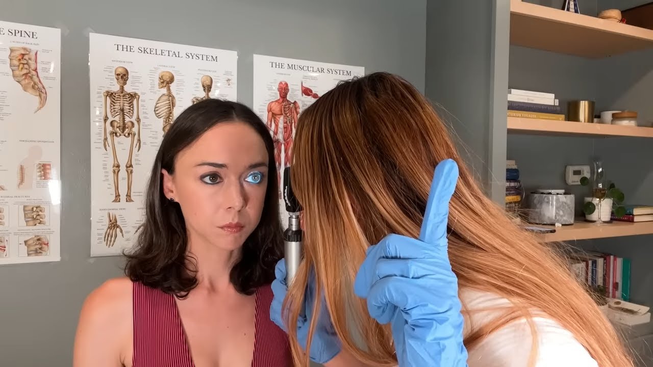 ASMR REAL PERSON Cranial Nerve Exam on a Friend |Sharp or Dull, Eye, Ear, Hearing Test @ilovekatieasmr
