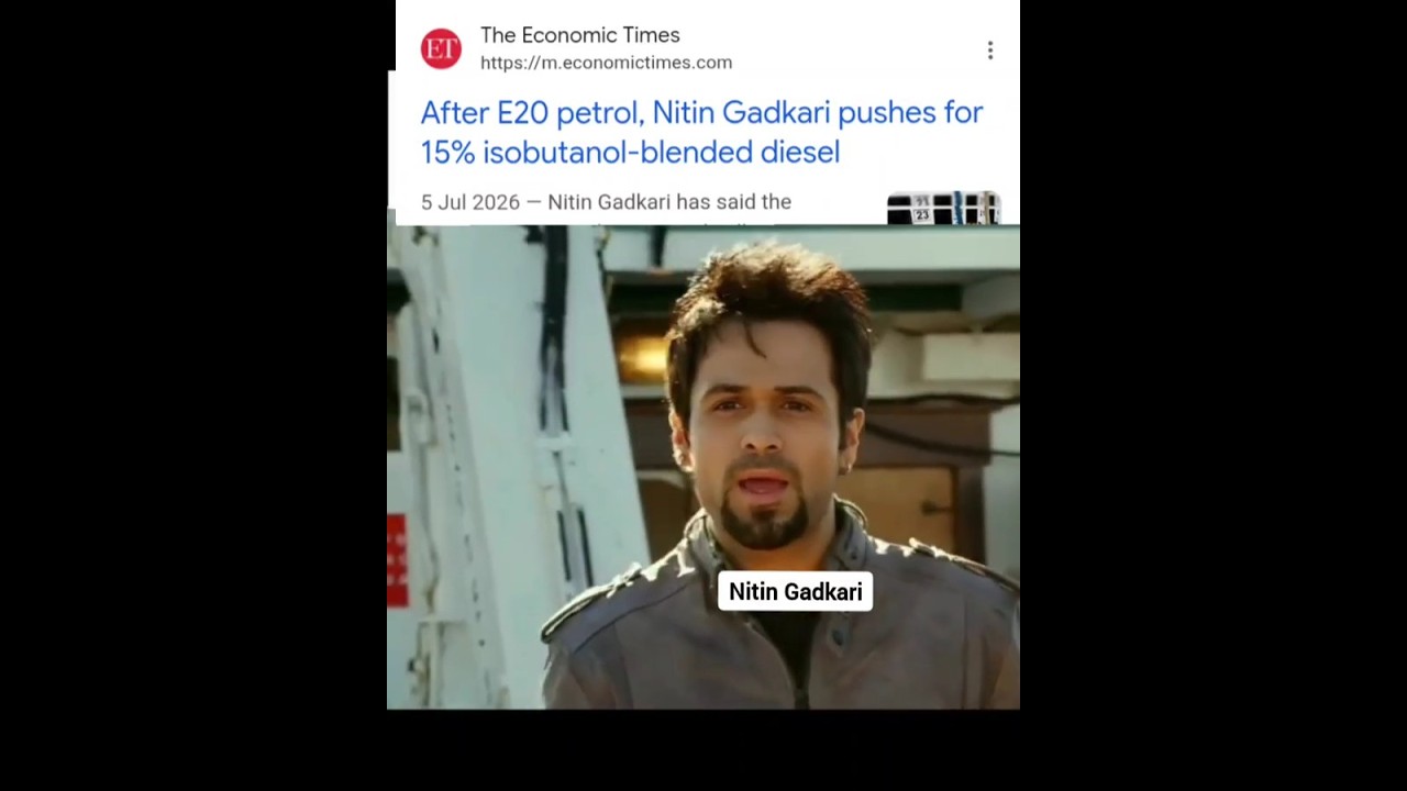 Nitin Gadkari ethanol blending IsoButanol in Diesel Petrol E20 Memes Resignation Dharmendra Pradhan